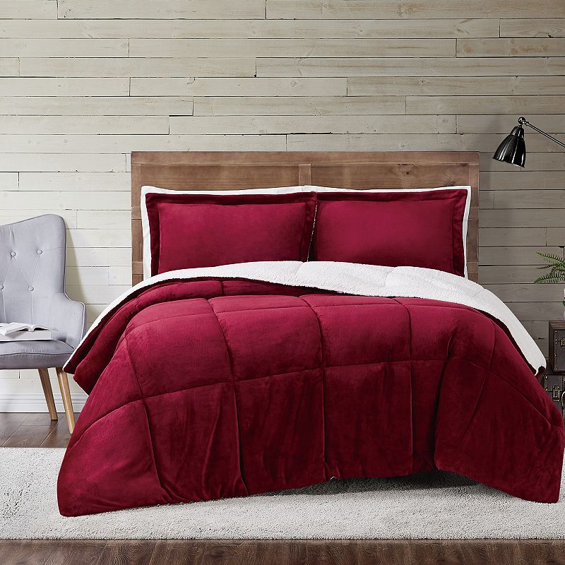 Kohl's ultra plush reversible micromink online & sherpa fleece comforter set