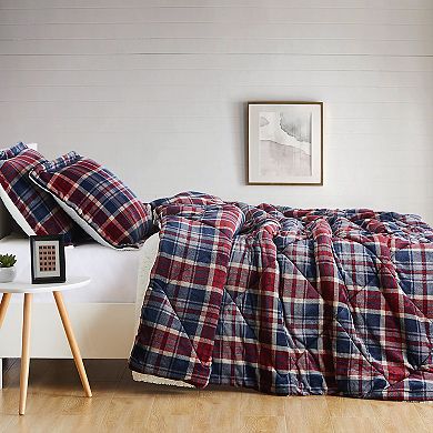 Truly Soft Cuddle Warmth Printed Plaid Comforter Set
