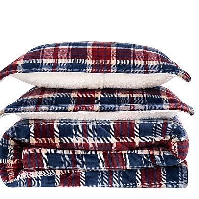 Truly Soft Cuddle Warmth Printed Plaid Comforter Set