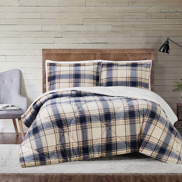 Truly Soft Cuddle Warmth Printed Plaid Comforter Set