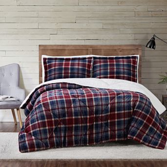 Truly Soft Cuddle Warmth Printed Plaid Comforter Set