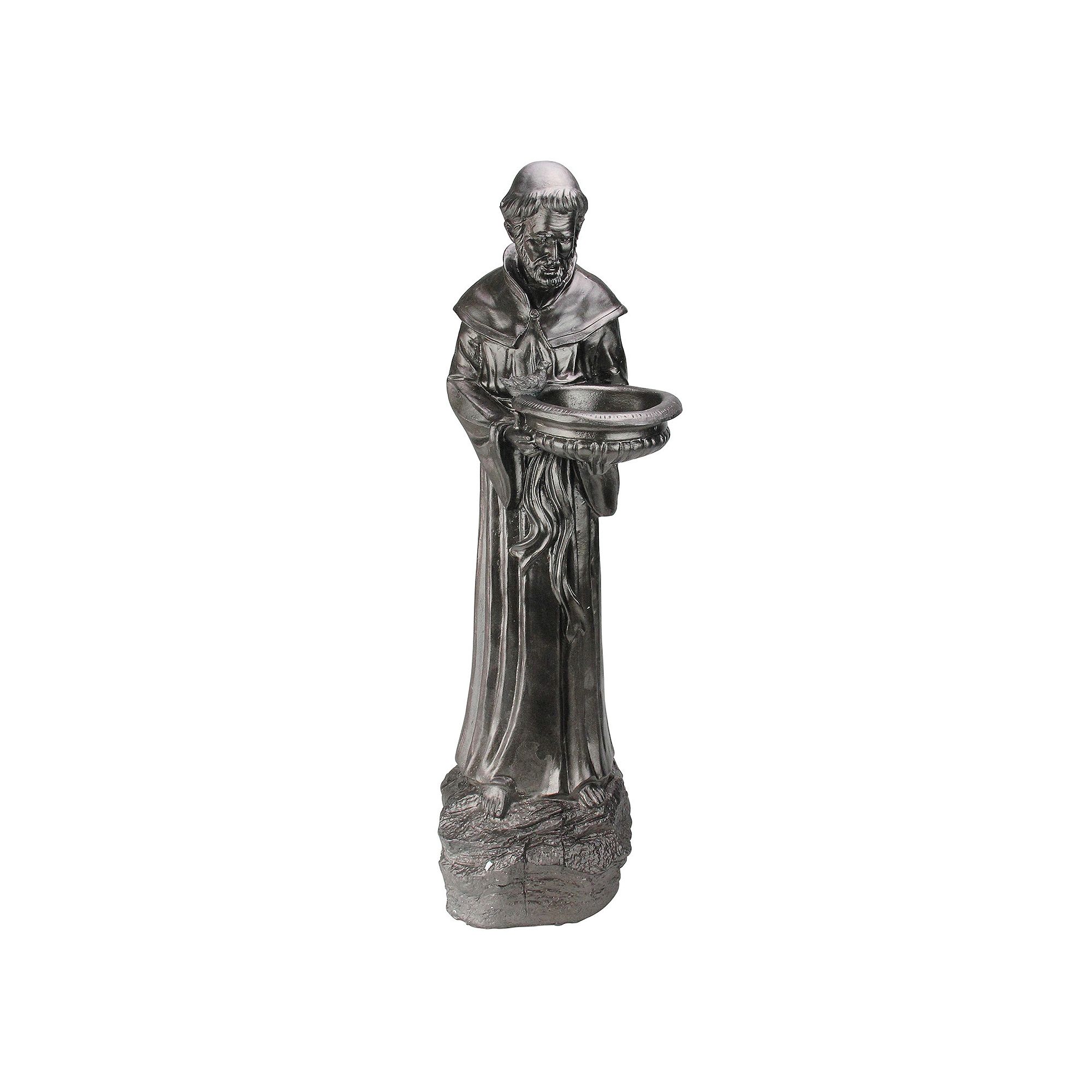 Northlight 24 St. Francis of Assisi Dark Brown Garden Statue