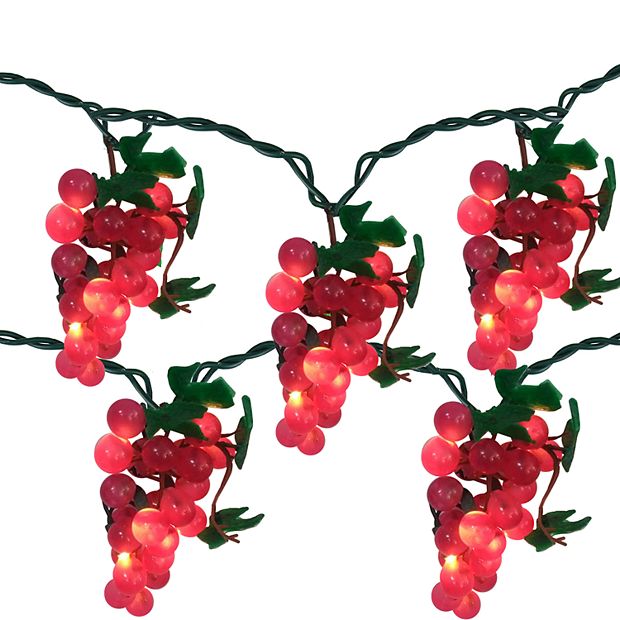 Vintage store Decorative Grape Cluster String Lights ~ Spring / Summer String Lights ~ Pastel Multi Color Lights ~ Clear Bead Grape Vine Lights