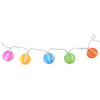 Multi-Colored Round Chinese Lantern String Lights