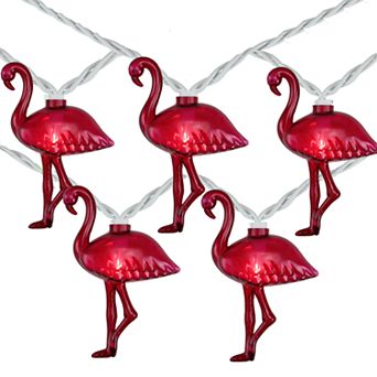 10-Light Pink Flamingo String Lights