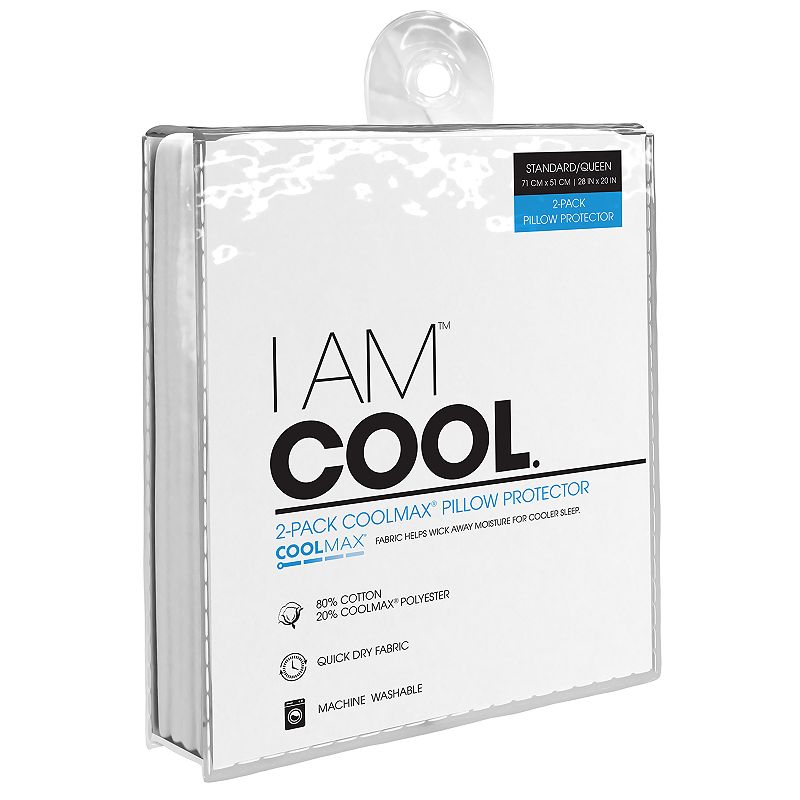 62281997 I Am Cool Pillow Protector - 2-pack, White, King sku 62281997