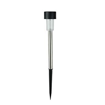 9.5" Black Outdoor LED Solar Light Lawn Stake