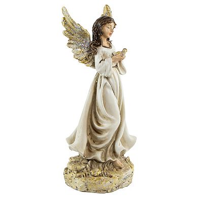 Northlight Serene Angel with Dove Outdoor Statue