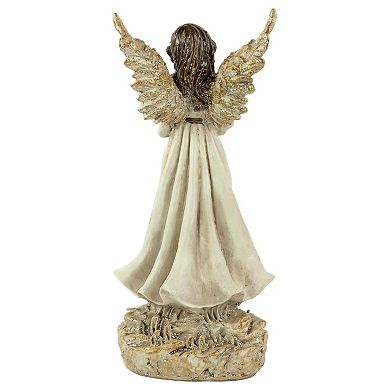 Northlight Serene Angel with Dove Outdoor Statue