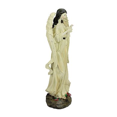 Northlight Heavenly "Peace and Love" Angel with Dove Statue