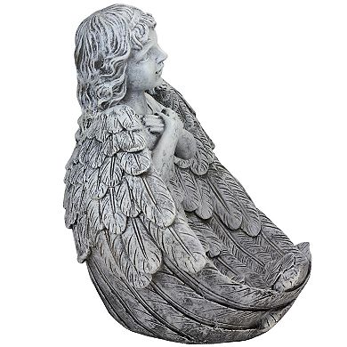 Northlight Decorative Angel Child Wrapped in Wings Statue