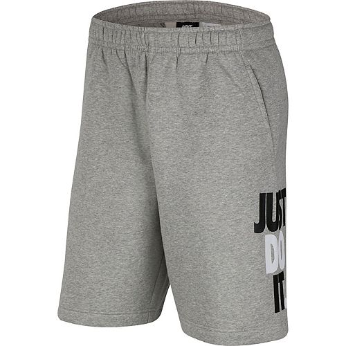 red nike fleece shorts mens