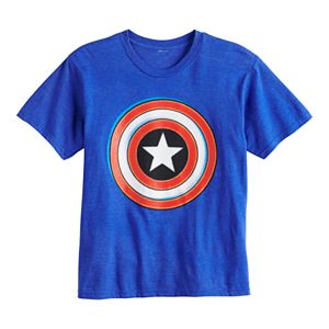 Boys 8 20 Marvel S Avengers Captain America Spray Logo Tee - captain shield a roblox short movie