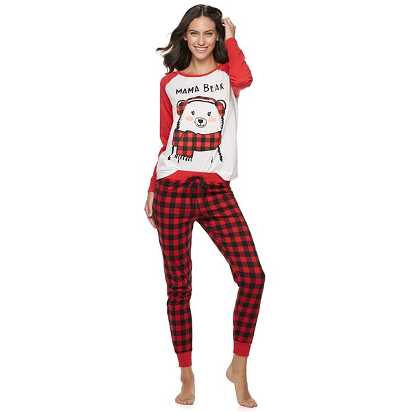 Women's Jammies For Your Families® Cool Bear Top & Bottoms Pajama Set ...