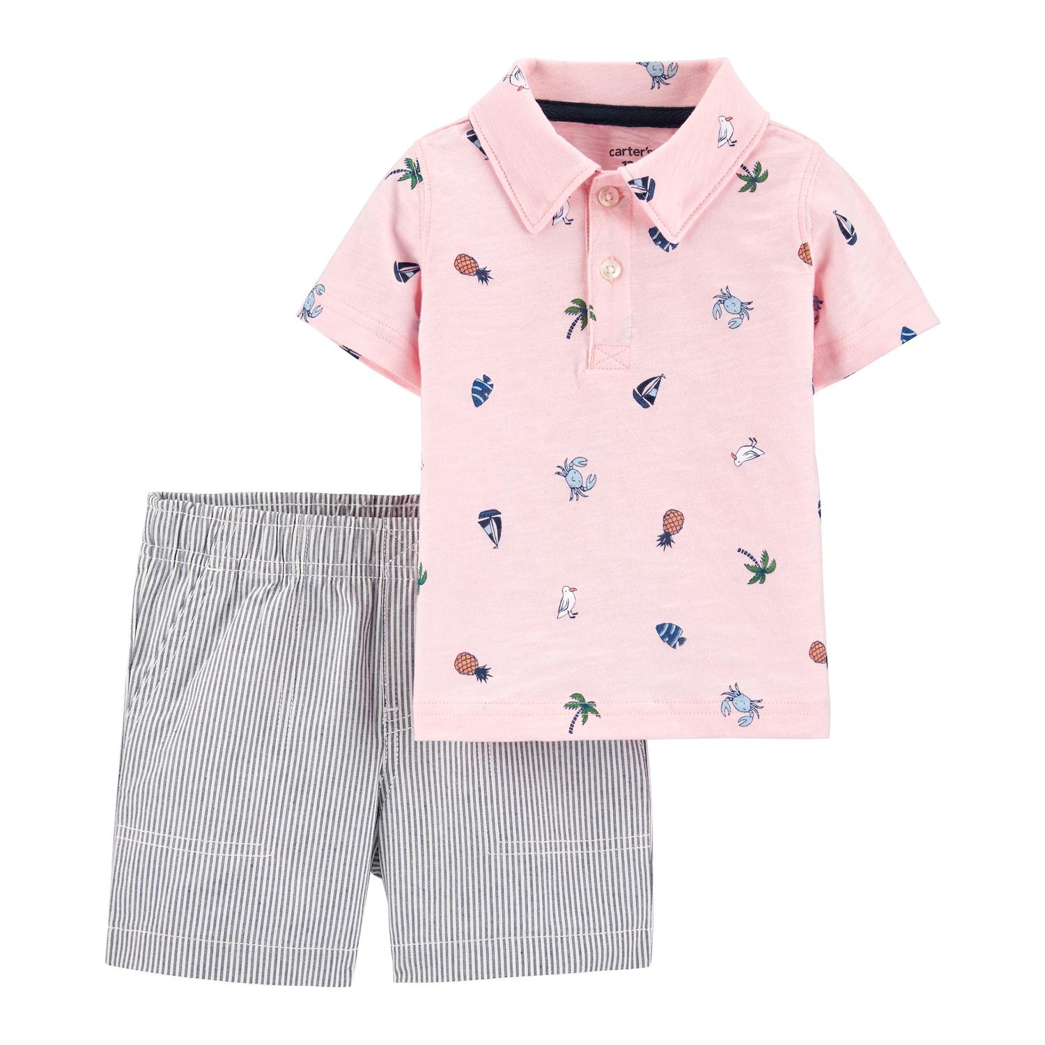 baby boy pink polo
