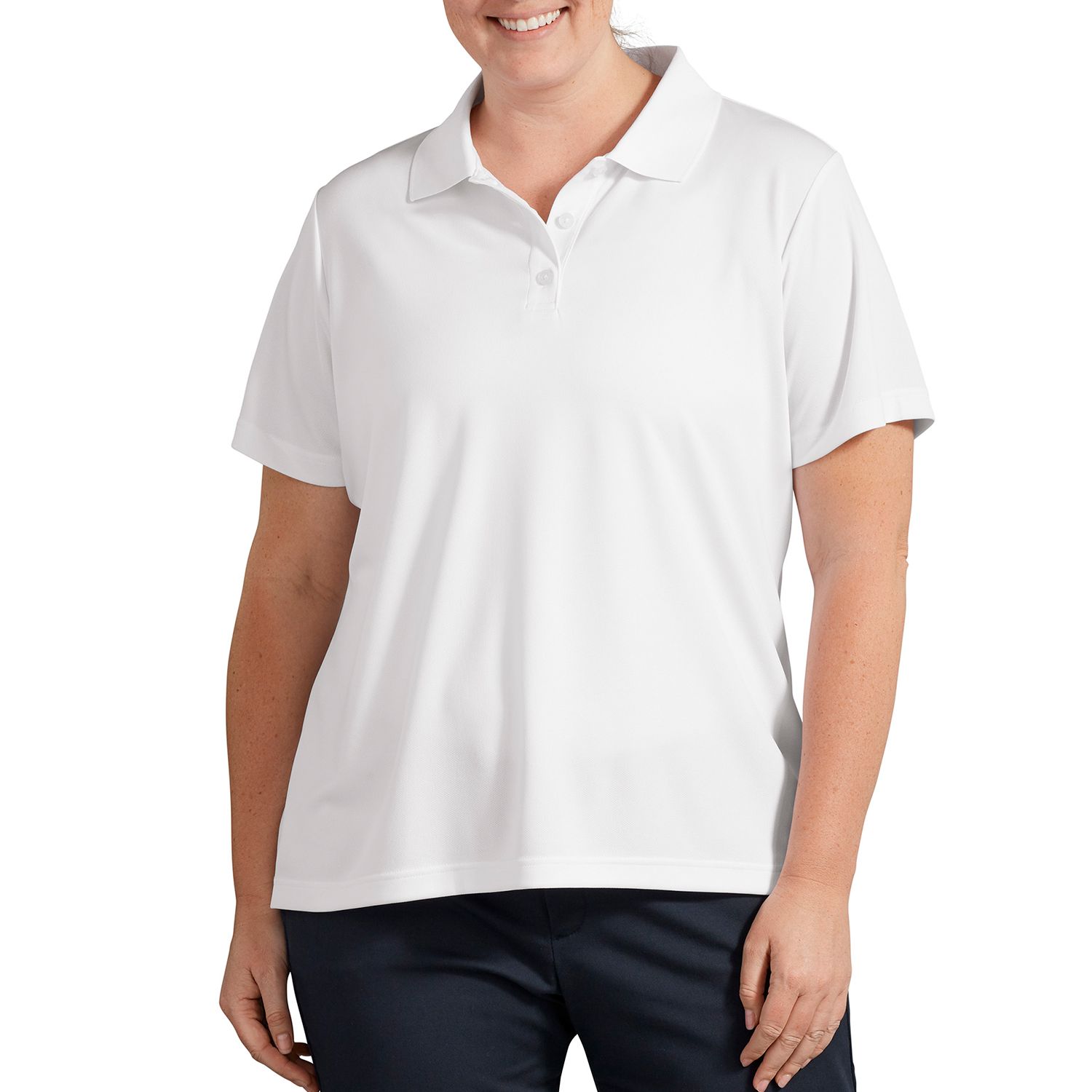 hanes women's plus size polo shirts