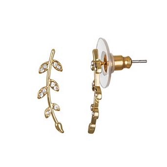 LC Lauren Conrad Pave Branch Climber Earrings