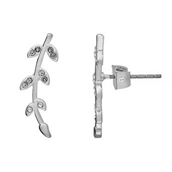 LC Lauren Conrad Pave Branch Climber Earrings