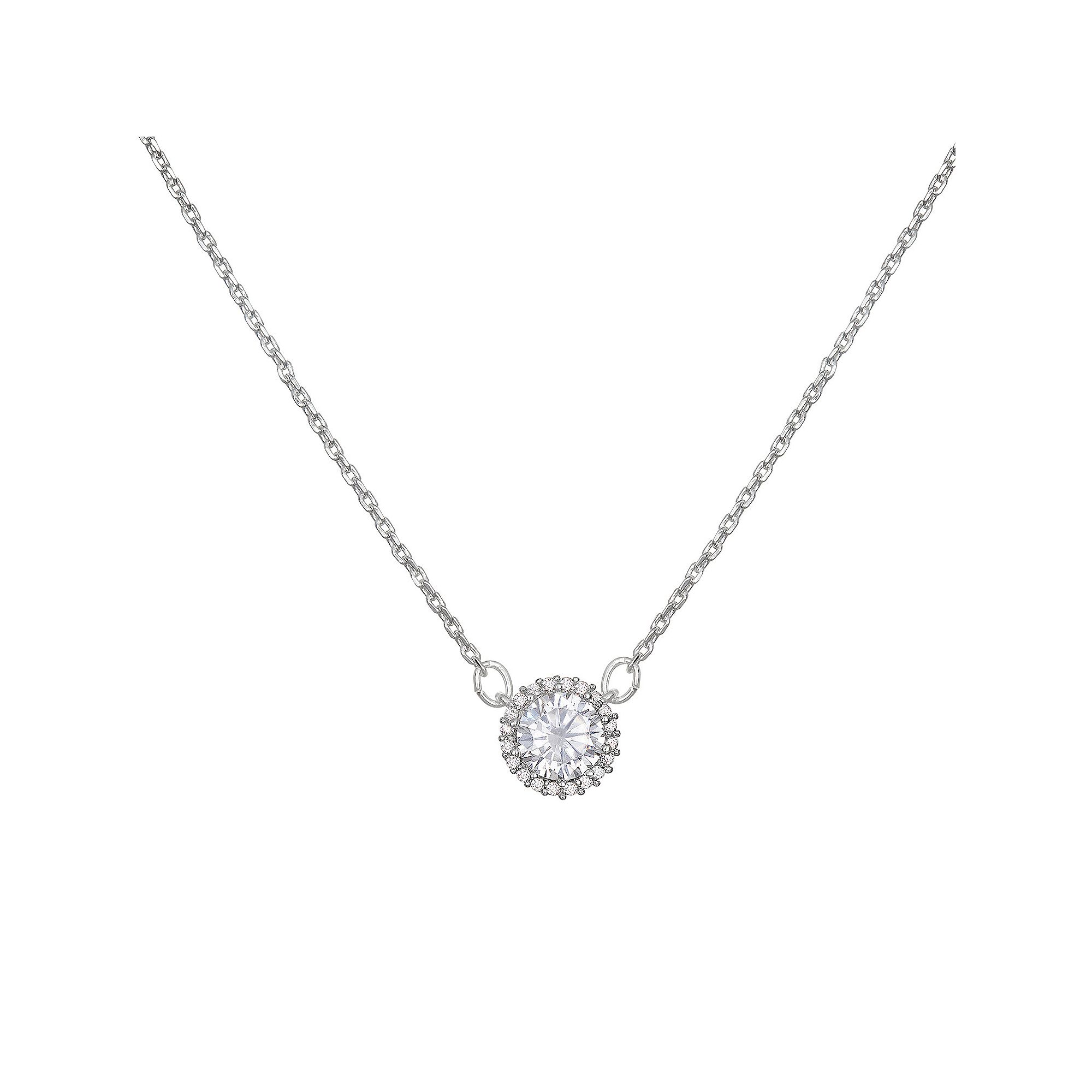 LC Lauren Conrad Dainty Cubic Zirconia Necklace, Womens, Silver Tone