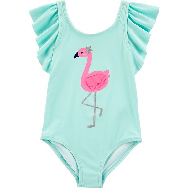 Girls flamingo discount bathing suit