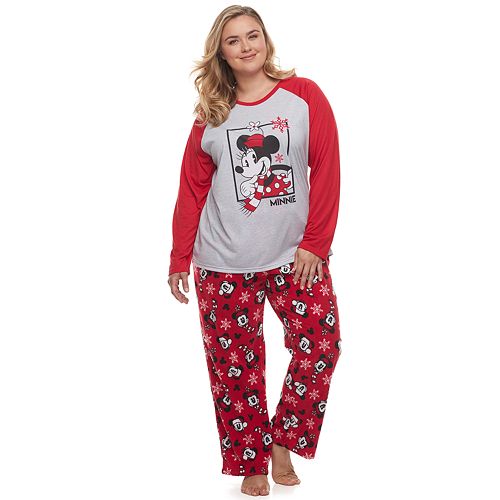 Disney's Minnie Mouse Plus Size Top & Bottoms Pajama Set by Jammies For ...