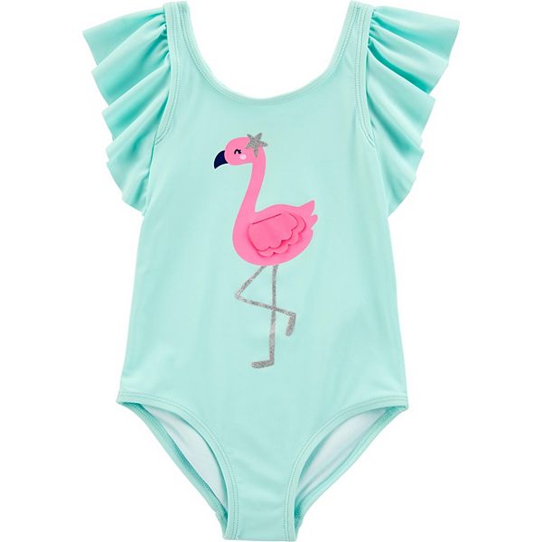 Flamingos Toddler 2T 3T Girls Bathing Swim Suit One Piece 