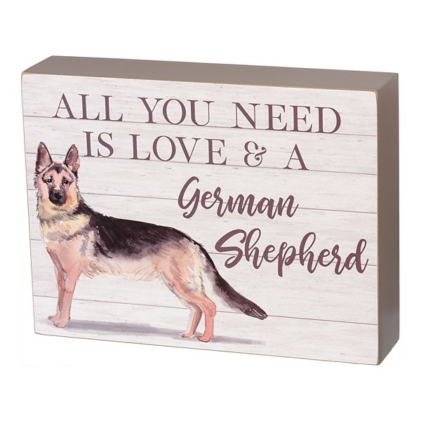 ThisWear German Shepherd Gifts Happiness is a Loving German Shepherd Natural Wood Engraved 4x6 Landscape Picture Frame Wood