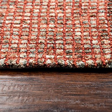 Rizzy Home Mary Talbot Red & White Rug