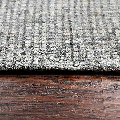 Rizzy Home Tammy Talbot Dark Gray & White Rug