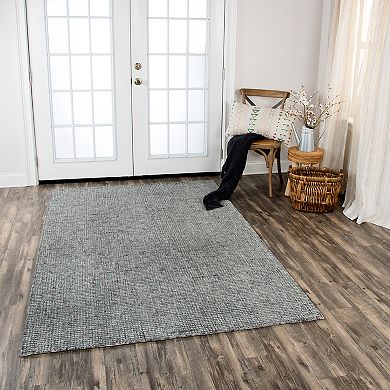 Rizzy Home Tammy Talbot Dark Gray & White Rug