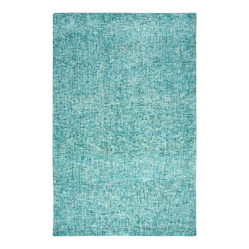 Rizzy Home Melissa Talbot Teal & White Rug, Blue, 3X5 Ft