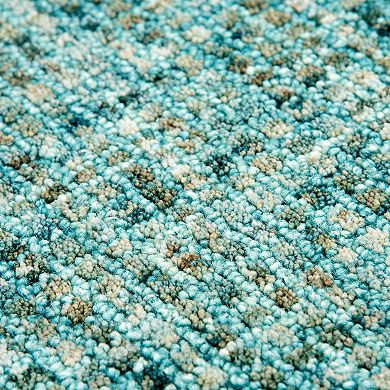 Rizzy Home Melissa Talbot Teal & White Rug
