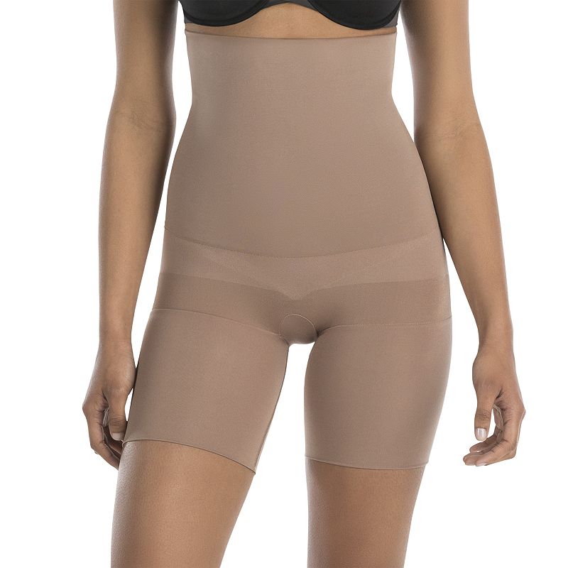 RED HOT by SPANX® Women's Ultra-Firm Control Shapewear Flat Out Flawless High-Waist Mid-Thigh Body Shaper FS4015, Size: Medium, Cafe Au Lait
