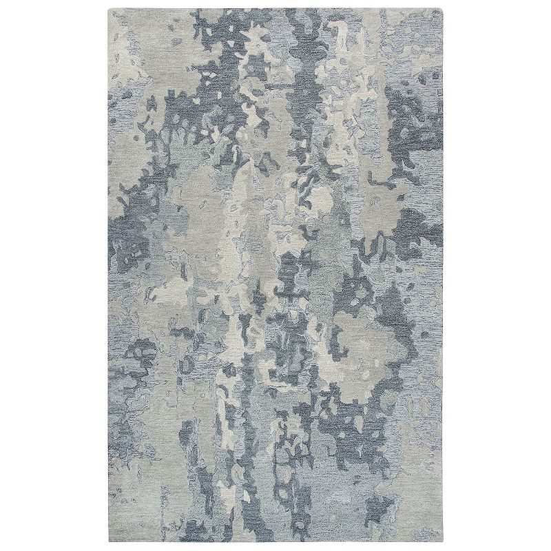 Rizzy Home Deborah Vogue Dark Gray Rug, Grey, 5X8 Ft