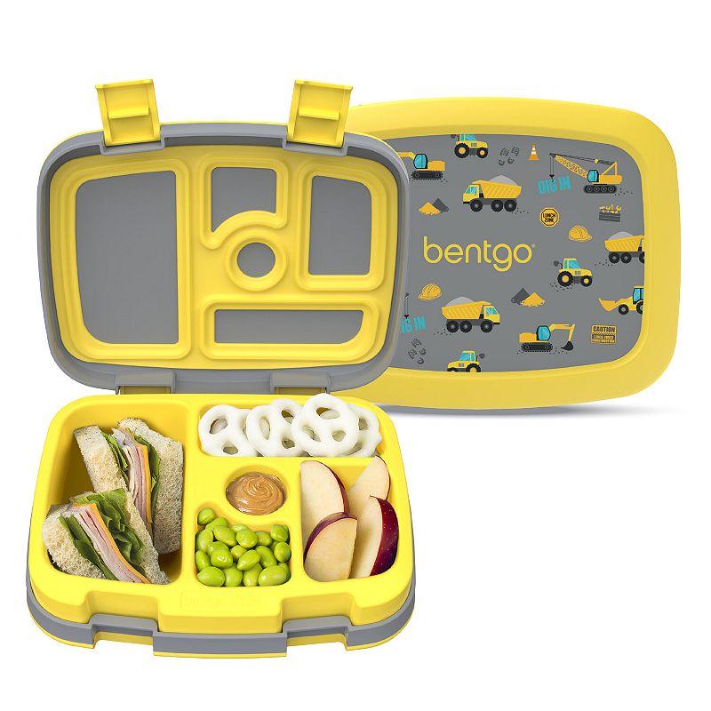 Bentgo Prints Kids Lunch Box, Construction Trucks