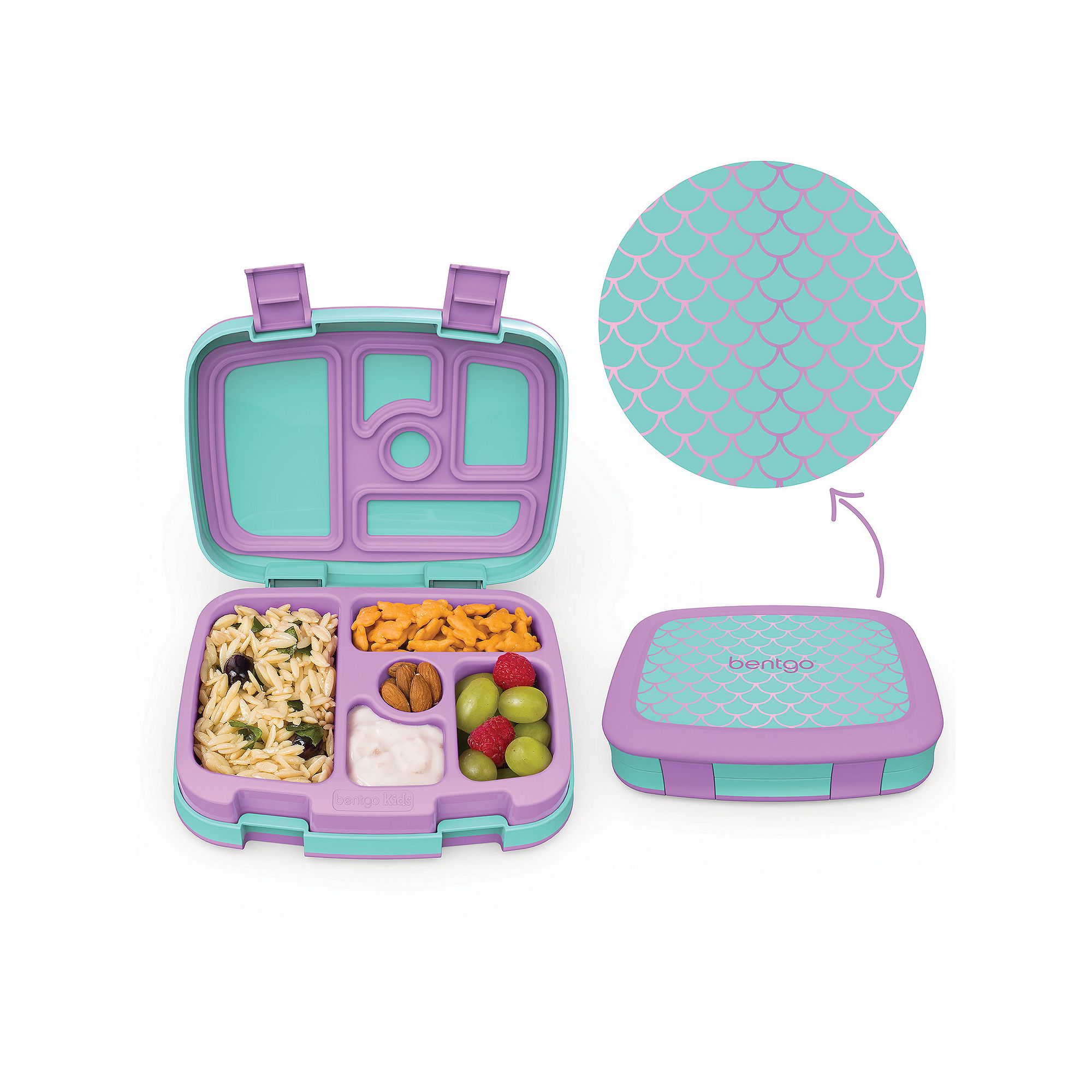 Bentgo Prints Kids Lunch Box, Mermaid Scales