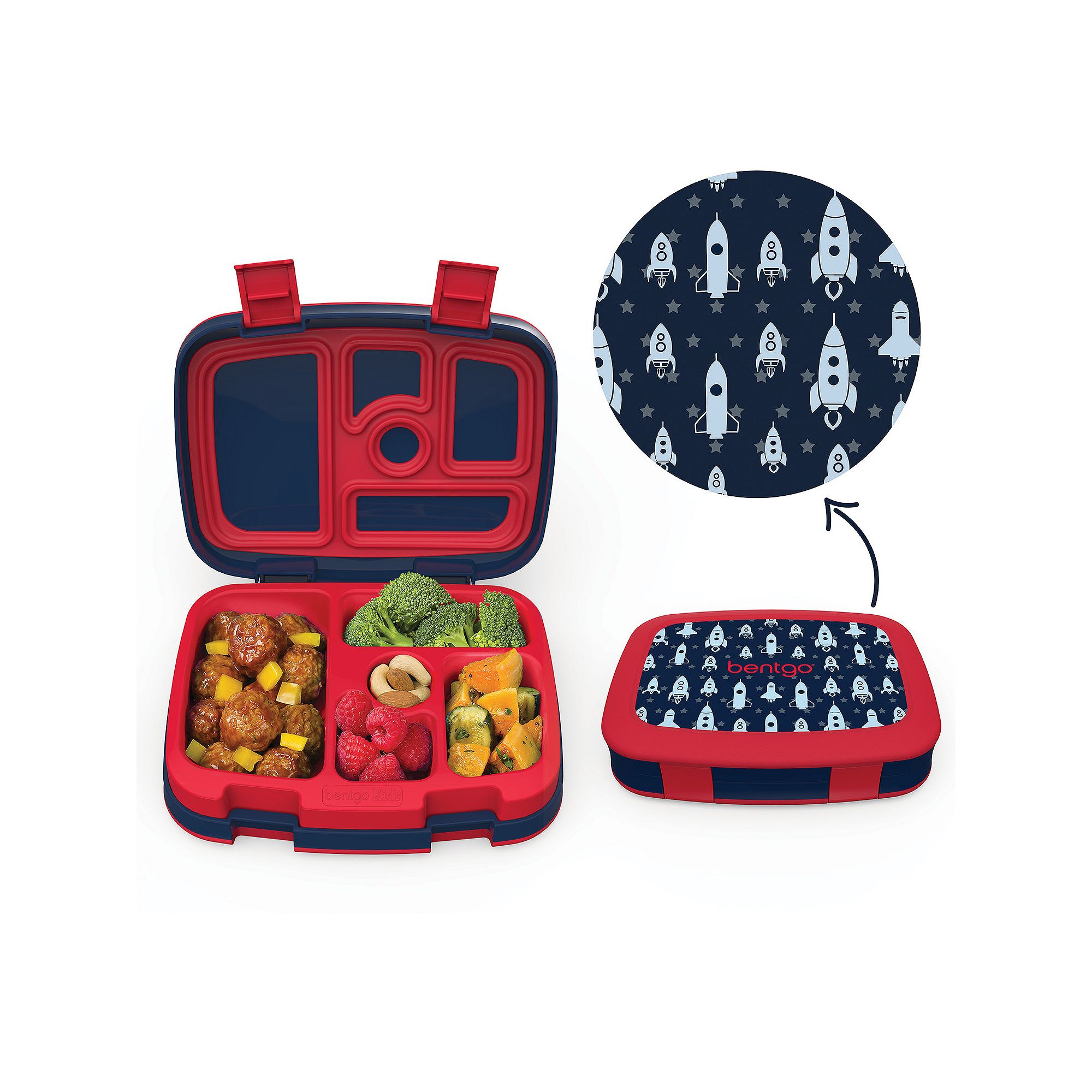 Bentgo Prints Kids Lunch Box, Rocket