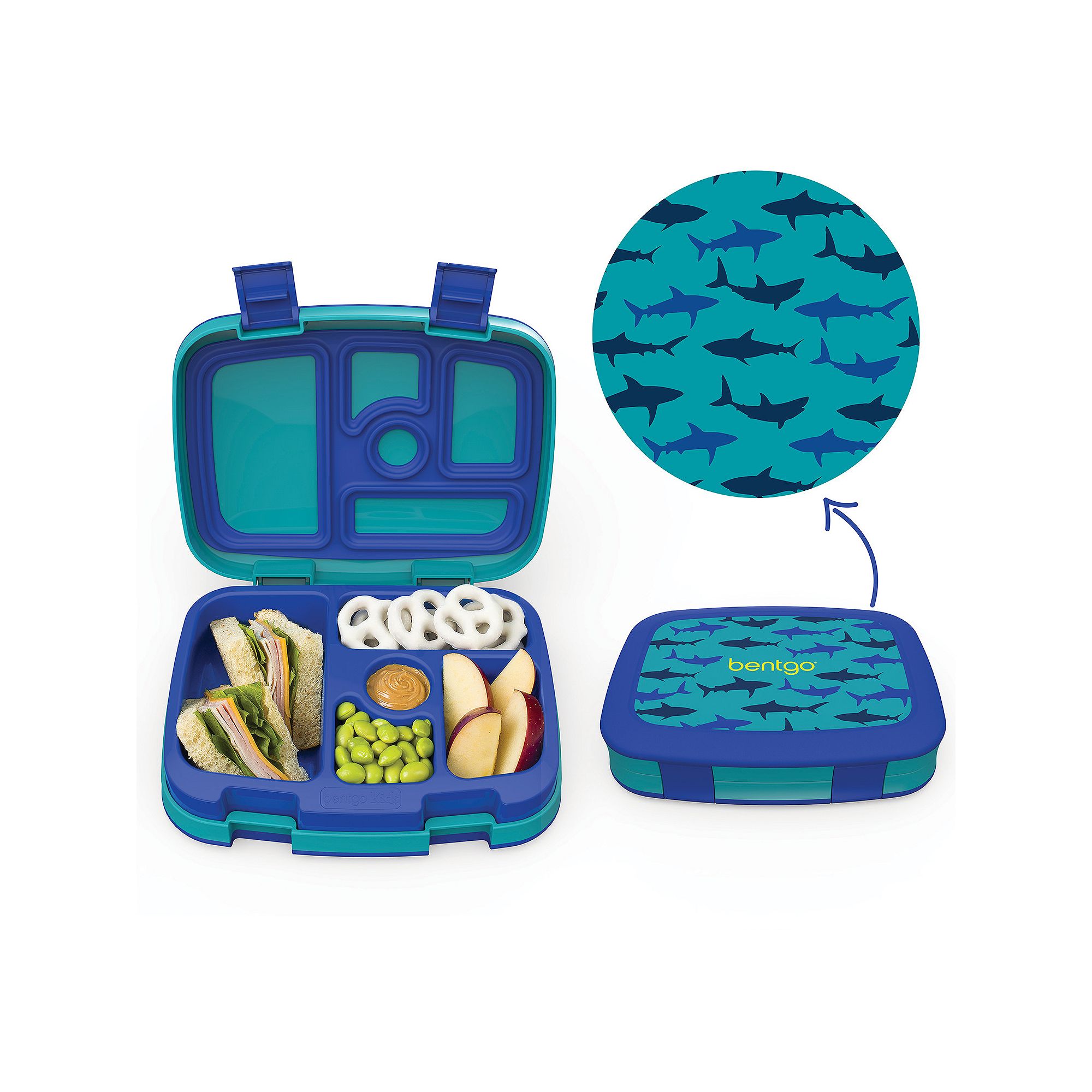 Bentgo Prints Kids Lunch Box, Shark