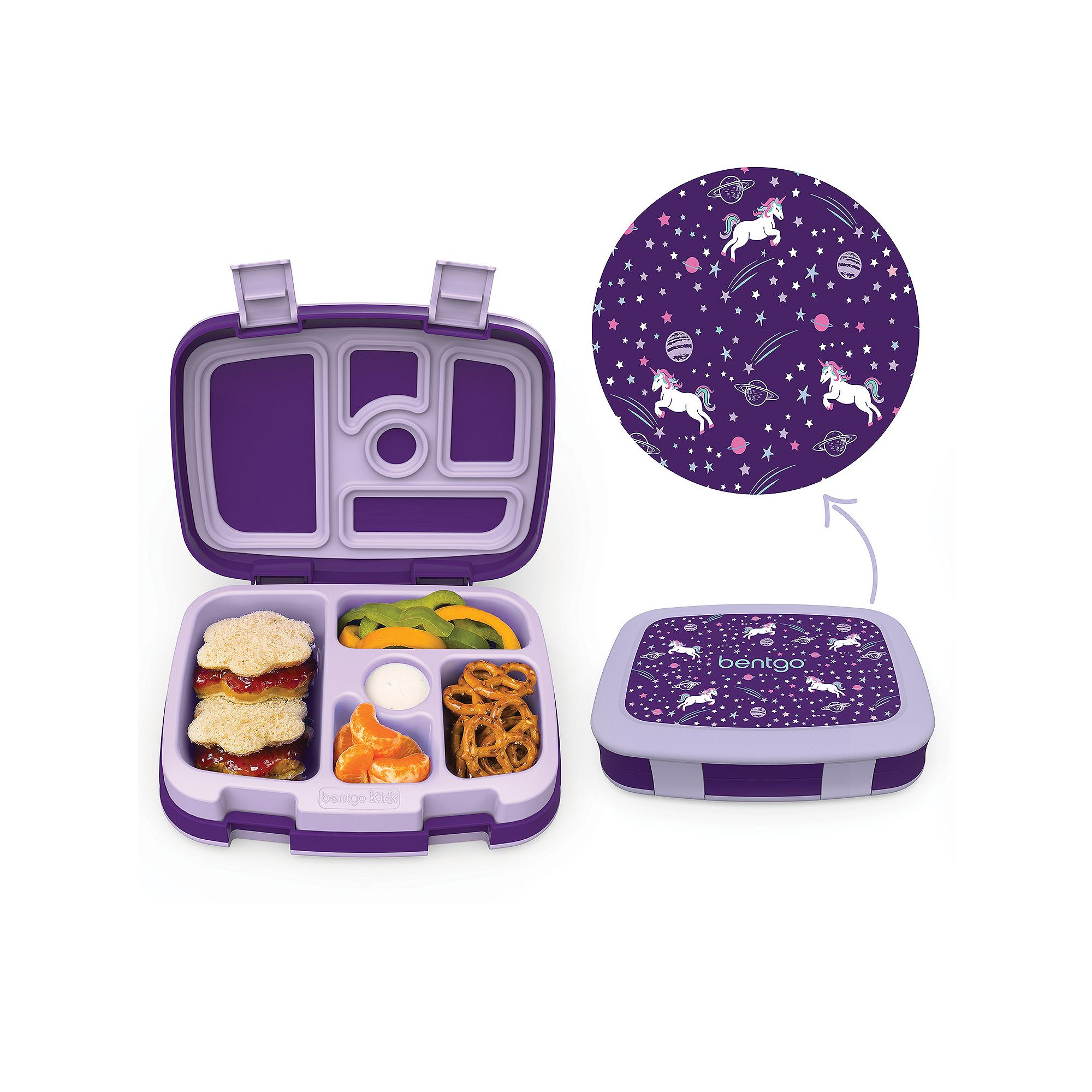 Bentgo Prints Kids Lunch Box, Unicorn