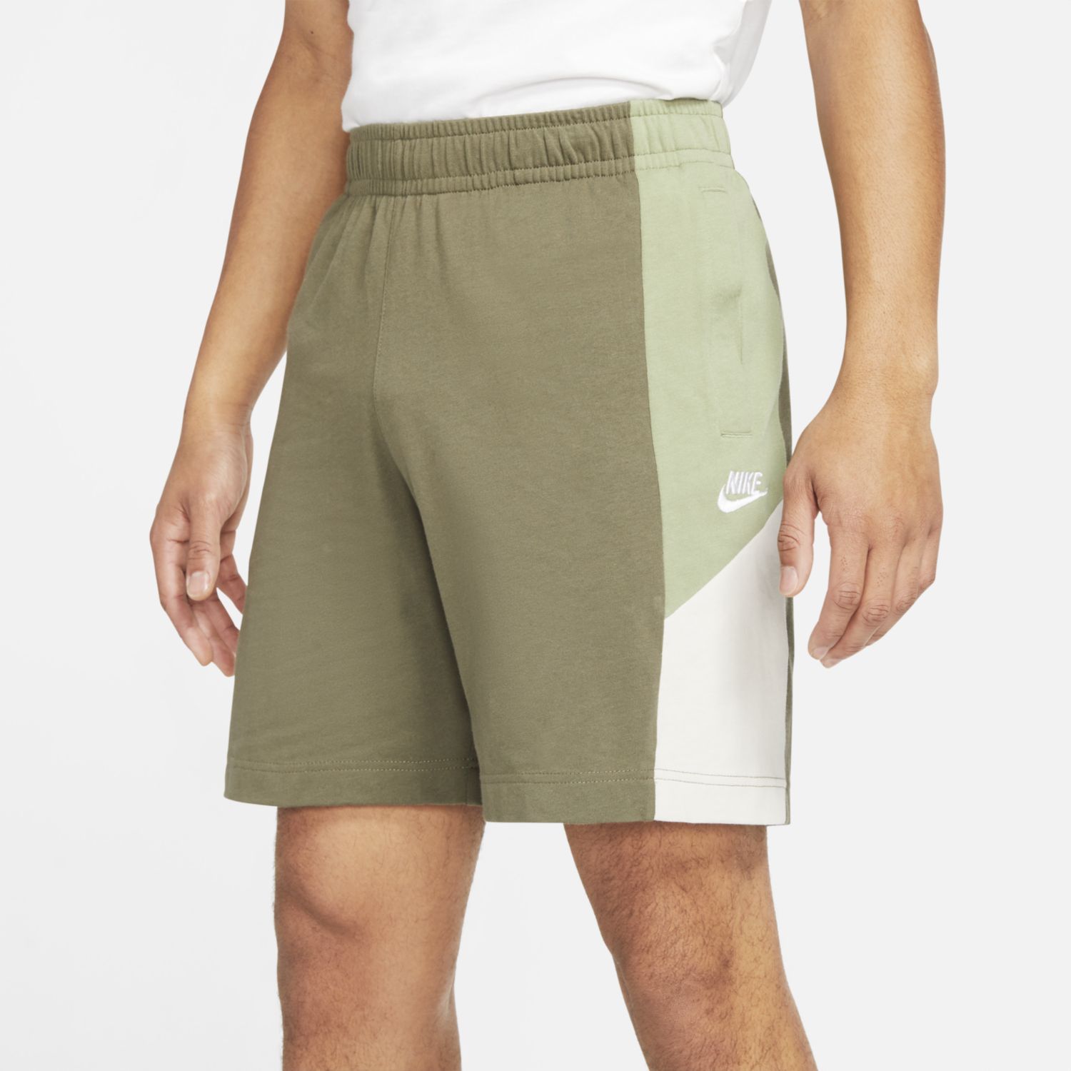 men's nike sportswear jersey colorblock shorts