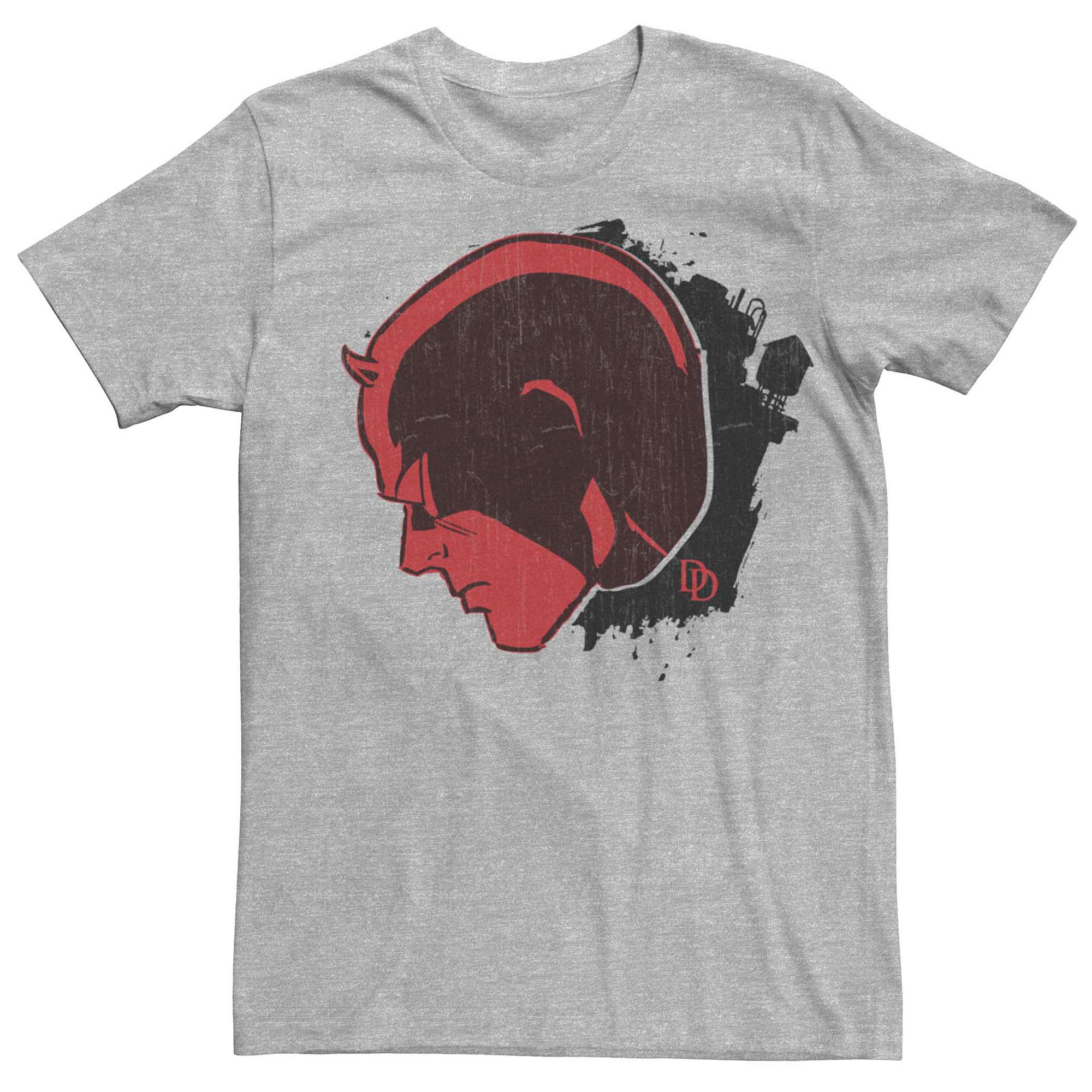 Mens Marvels Daredevil Side Profile Portrait Tee, Size: Small, Athletic G