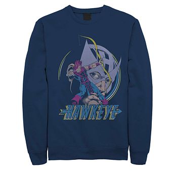 Men's Marvel Hawkeye Retro Logo Portrait Fleece