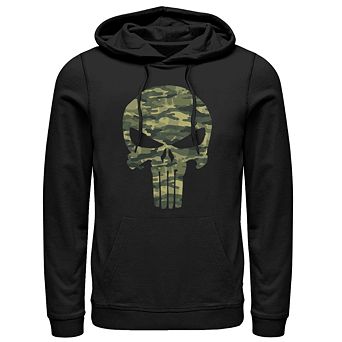 Men's Marvel Punisher Camouflage Skull Symbol Hoodie