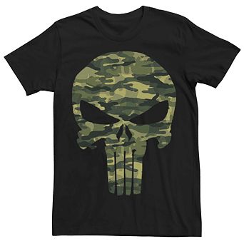 Men's Marvel Punisher Camouflage Skull Symbol Tee