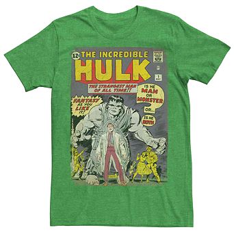 Men's Marvel The Incredible Hulk First Comic Cover Tee