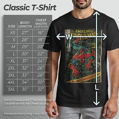 Men's Marvel Spider-Man Classic Comic Front Cover Tee