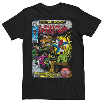 Men's Marvel's Spider-Man Sinister 6 Comic Cover Tee