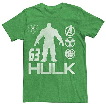 Men's Marvel's Hulk Silhouette Science Symbols Tee