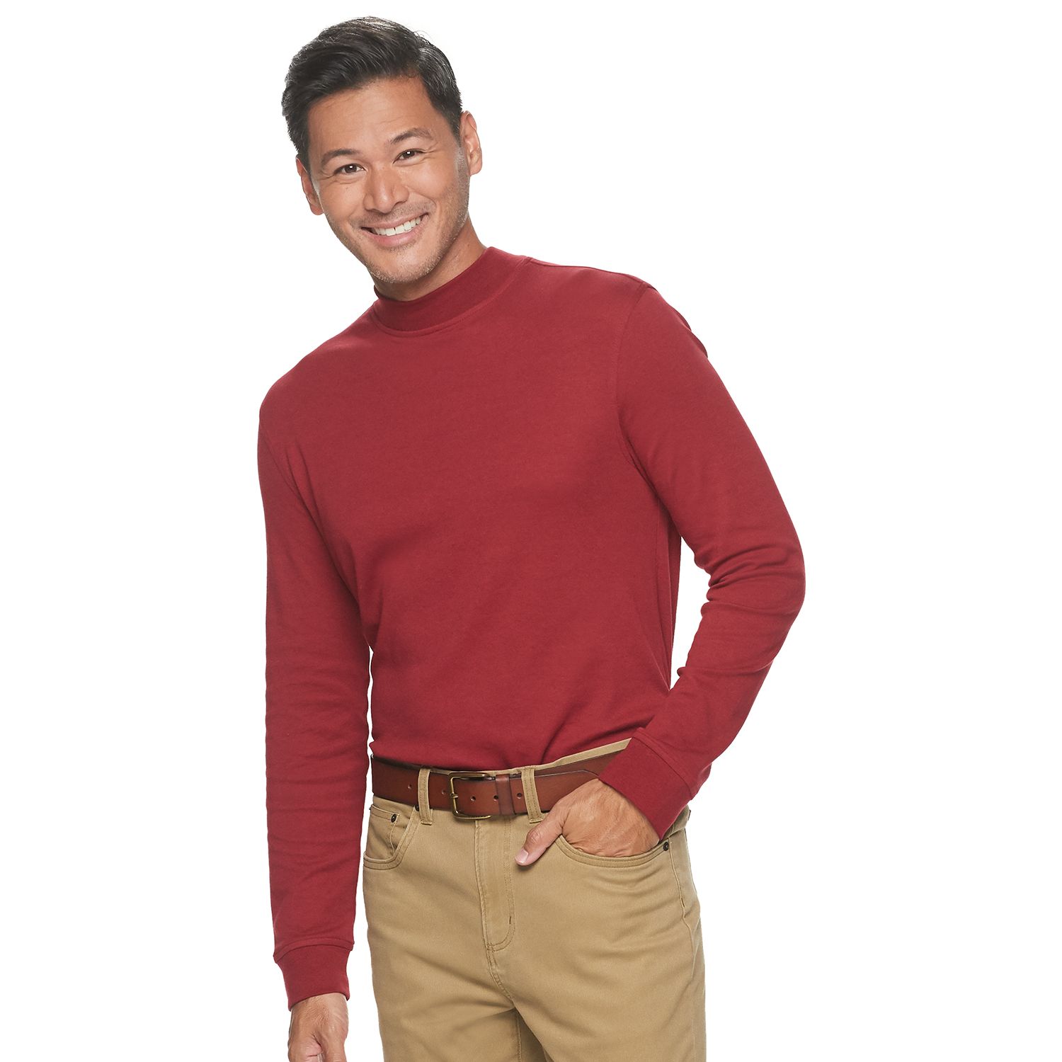 mock neck top mens