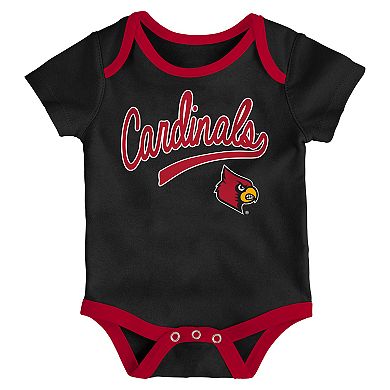 Baby Louisville Cardinals Champ 3-Pack Bodysuit Set